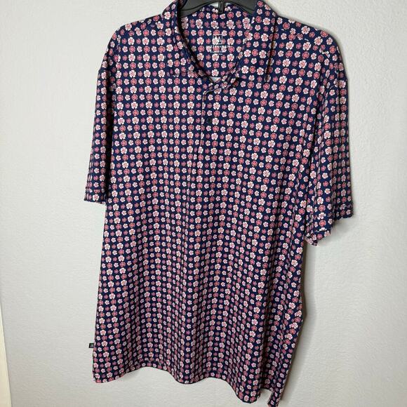 Mizzen+Main Versa Floral Performance Golf Polo - Picture 2 of 7